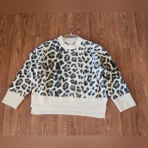 Sincerely Jules Ivory Leopard Crewneck Sweater